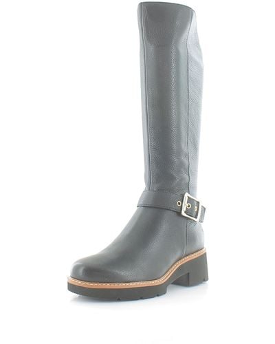 Naturalizer S Darry Tall Water Repellent Knee High Boot Black Leather Wide Calf 8.5 M