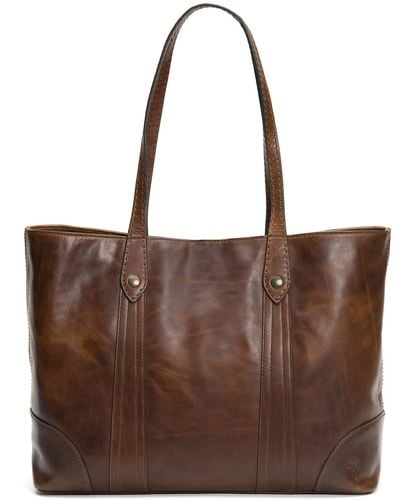 Frye Womens Melissa Shopper Tote Shoulder Handbag - Brown