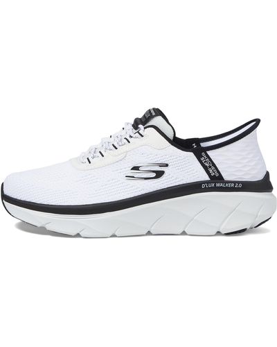 Skechers D'lux Walker 2.0 Rezinate Hands Free Slip-in Sneaker - White