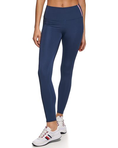 Tommy Hilfiger Performance Workout High Waisted Leggings - Blue