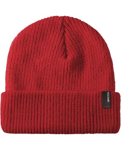 Brixton Heist Beanie Hat - Red