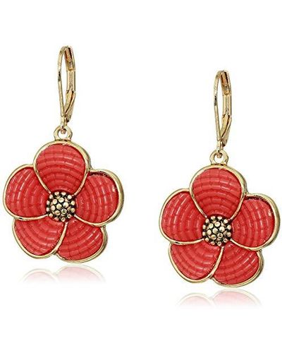 Napier Pe Flower Drop - Gld/coral, One Size (60539400-c86) - Red