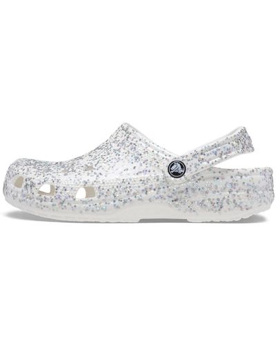 Crocs™ Adult Classic Glitter Clog - White