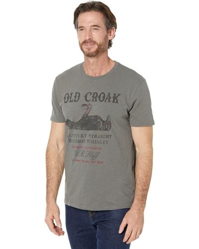 Lucky Brand Old Croak Crow Graphic Tee - Gray