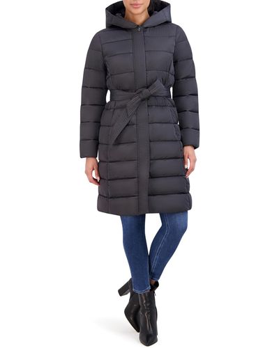 Cole Haan Nylon Channel Quilted Jacket - Blue
