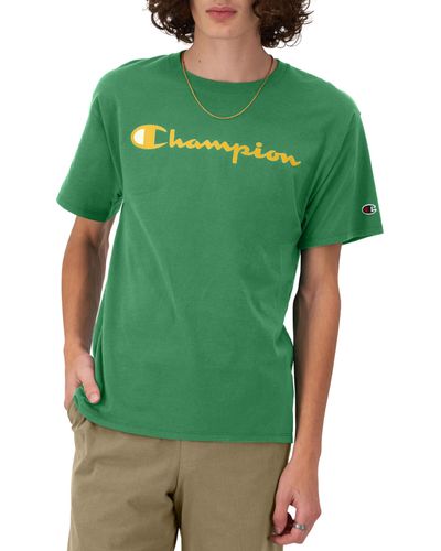 Champion , Classic Graphic, Soft And Comfortable T-shirts For , Logo - Green