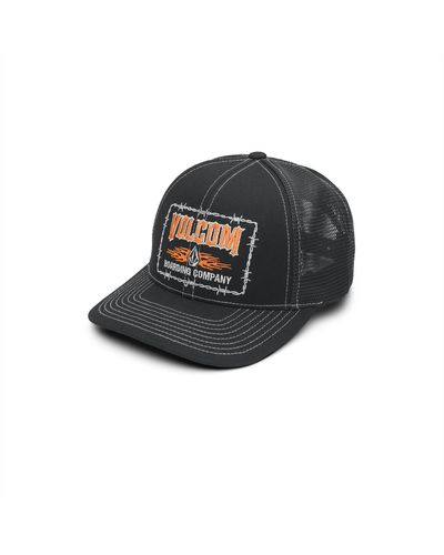 Volcom Cheese Mesh Trucker Hat Black Barb One Size