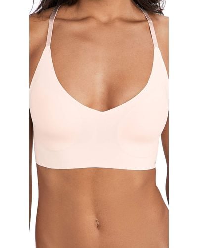 Calvin Klein Invisibles Comfort Lightly Lined Seamless Wireless Triangle Bralette Bra - Brown