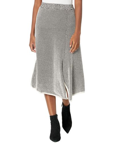 NIC+ZOE Nic+zoe Pixel Knit Skirt - Gray