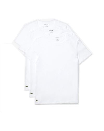 Lacoste 3-pack Crew Neck Regular Fit Essential T-shirt - White