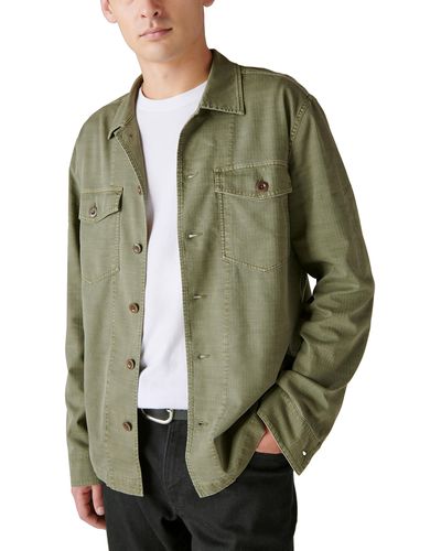 Lucky Brand Rolling Stones Over Shirt - Green