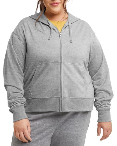 Hanes Originals French Terry Hoodie - Gray