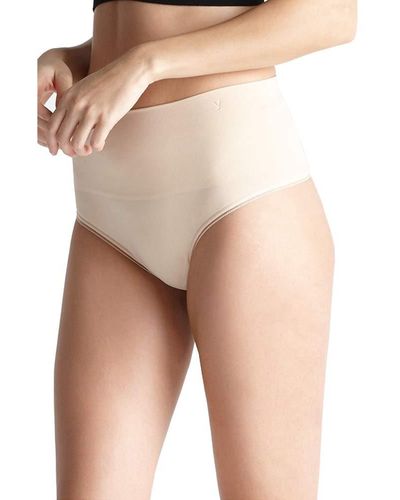 YUMMIE YT5-158 Ultralight Seamless Shaping Brief Panties M/L Frappe Nude NWT
