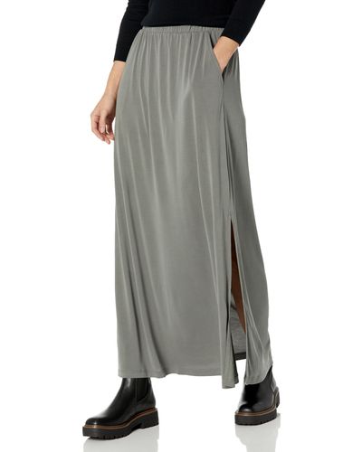 Splendid Arlo Sandwash Jersey Maxi Skirt - Gray