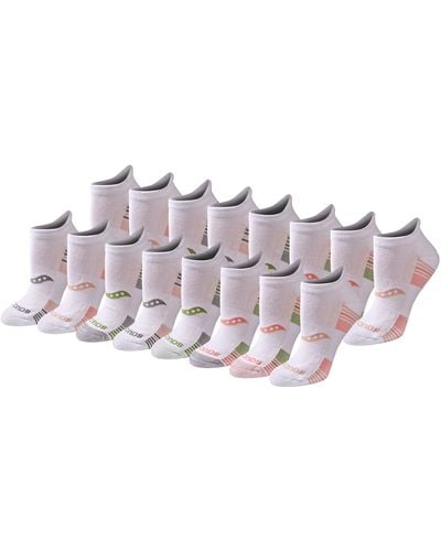 Saucony 8/16 Performance Heel Tab Athletic Socks - Pink