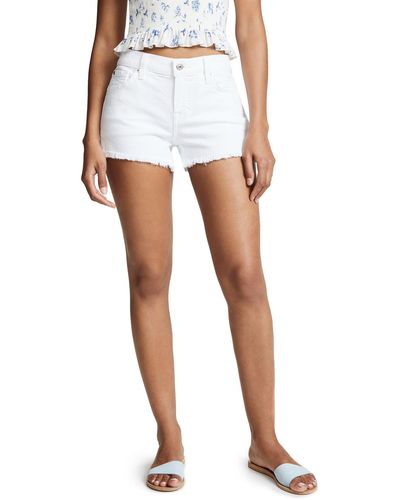7 For All Mankind Clean White Cut-off Short