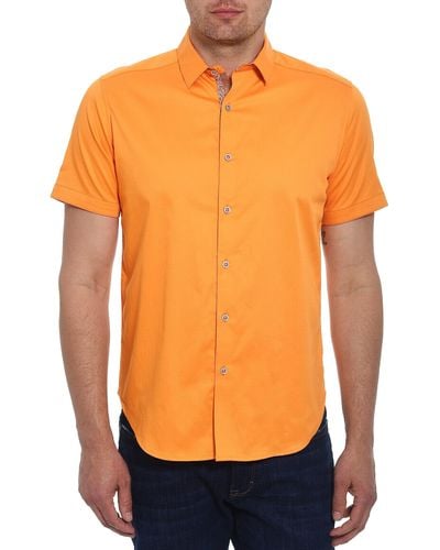Robert Graham Mercari S/s Woven Shirt - Orange