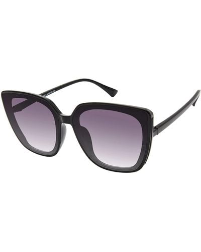 Vince Camuto Vc963 Glamorous Uv Protective Square Sunglasses | All-season | A Gift Of Standout Style - Black