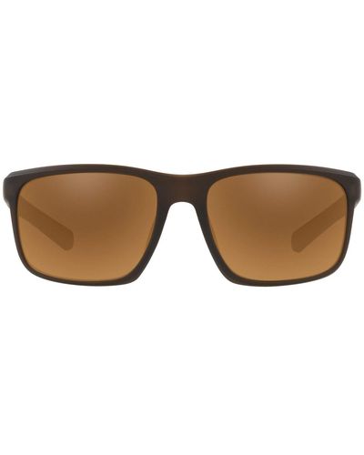 Native Eyewear Wells Polarized Rectangular Sunglasses - Brown