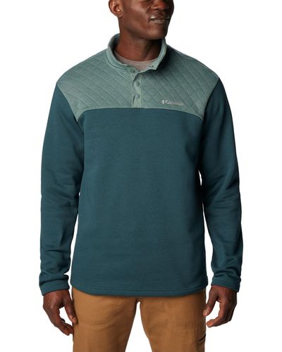 Columbia Hart Mountain Quilted Half Snap Pull Over - Green