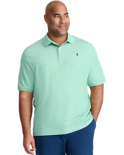 Izod Big And Tall Advantage Performance Short Sleeve Polo Shirt - Green
