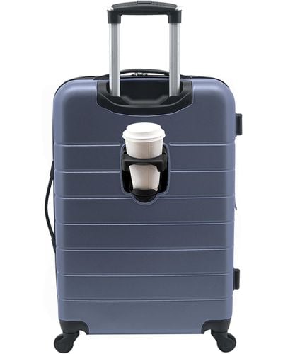 Wrangler 2 Piece Smart Spinner Carry-on Luggage Set - Blue