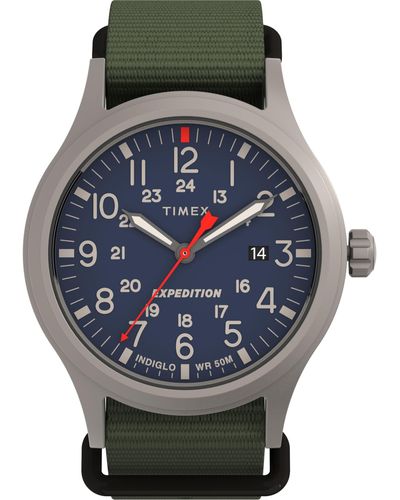 Timex Analog Quarz Uhr mit Stoff Armband TW4B329009J - Grau