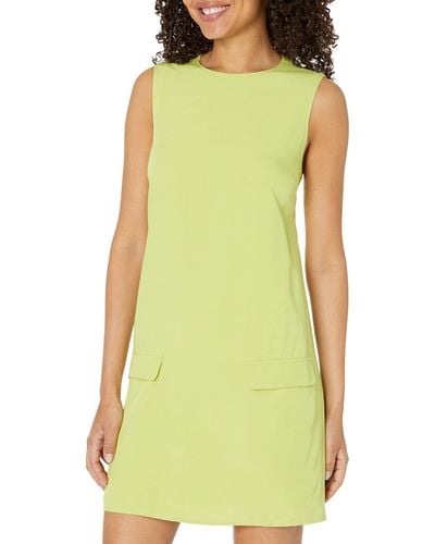 The Drop Lime Mini Shift Dress By @paige_desorbo - Green