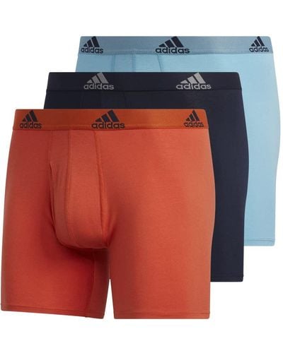 adidas Stretch Cotton Boxer Brief Underwear - Orange