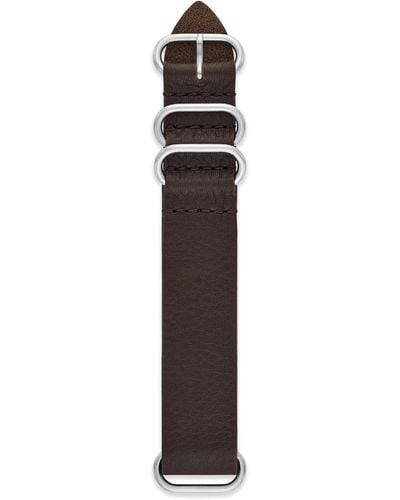 Fossil 18mm Leather Interchangeable Watch Band Strap - Brown