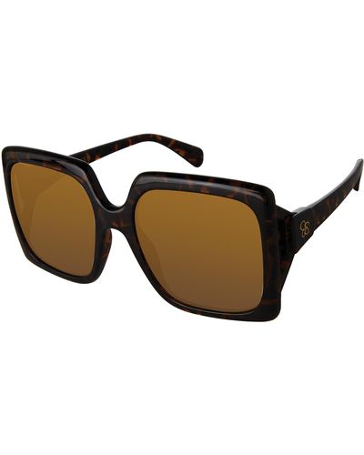 Jessica Simpson J6191 Oversized Square Sunglasses With 100% Uv400 Protection. Glam Gifts For Her - Black