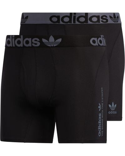 adidas Originals Mens Trefoil Athletic Comfort Fit Underwear - Black