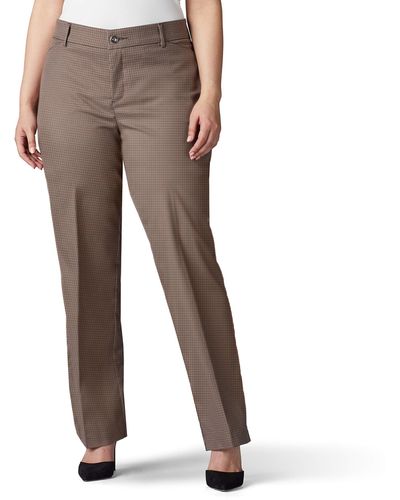 Lee Jeans Plus Size Ultra Lux Comfort With Flex Motion Trouser Pant Black 30w - Brown