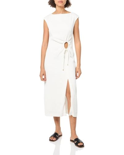 Trina Turk Plisse Midi Dress - White