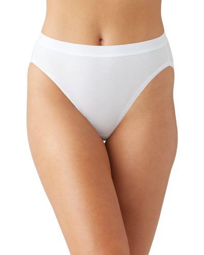 Wacoal Understated Cotton Hi-cut Brief Panty - White
