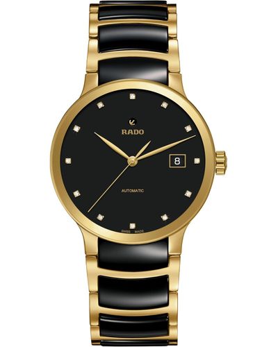 Rado Centrix Diamond Stainless Steel Swiss Automatic Watch - Black