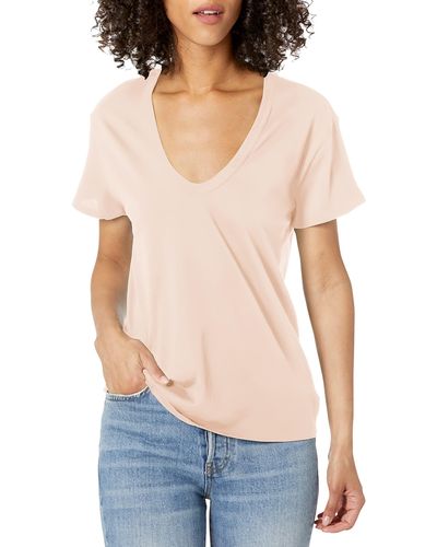 AG Jeans Womens Henson Short Sleeve T-shirt T Shirt - Natural