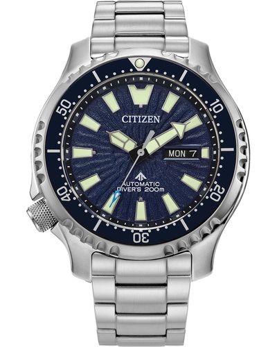 Citizen Eco-drive Promaster Dive Fugu Automatic Stainless Steel Watch - Metallic