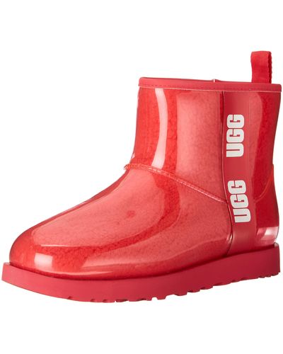 UGG Classic Clear Mini Fashion Boot - Red