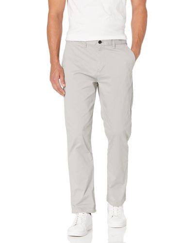Tommy Hilfiger Stretch Chino Pants In Custom Fit - Gray