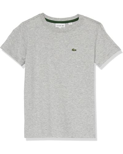 Lacoste Short Sleeve Crew Neck Classic Cotton T-shirt - Gray