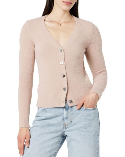 The Drop Francine V-neck Button Front Cosy Cardigan - Blue