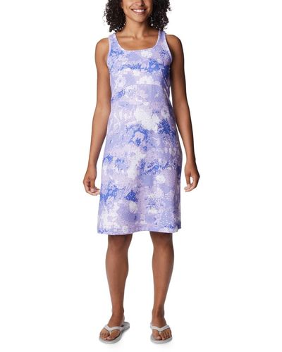 Columbia Freezer Iii Dress,violet Sea Foam Floral,medium - Blue