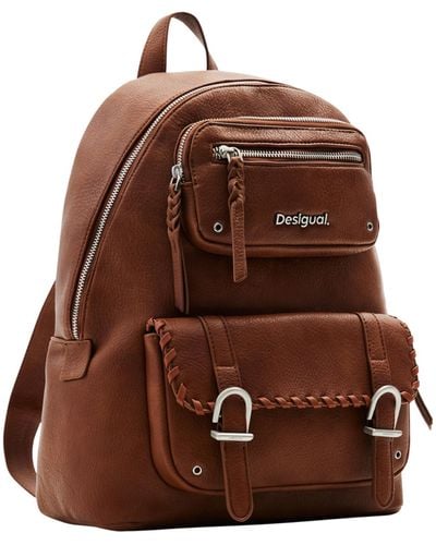 Desigual Accessories Pu Backpack Medium - Brown