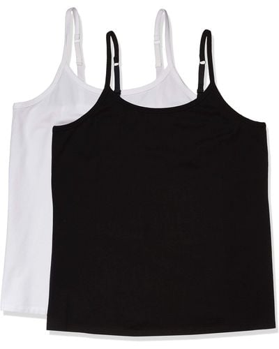 Amazon Essentials Camisole Voor Plus Formaat 2-pack,zwart/wit,4x - Meerkleurig