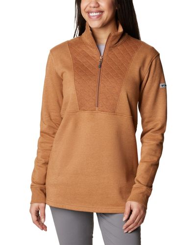 Columbia Lodge Quilted 1/4 Zip - Brown