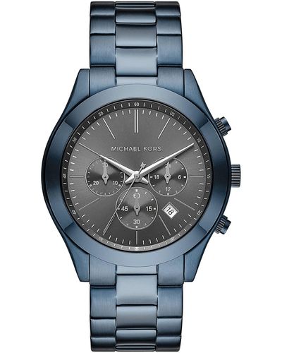 Michael Kors Slim Runway Quartz Watch With Stainless Steel Strap - Gray