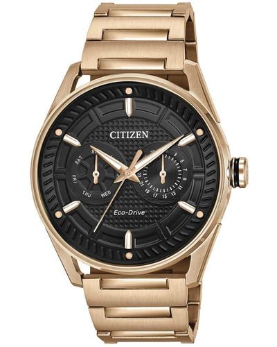 Citizen Men's Rose Gold-tone Stainless Steel Bracelet Watch 42mm - Metallic