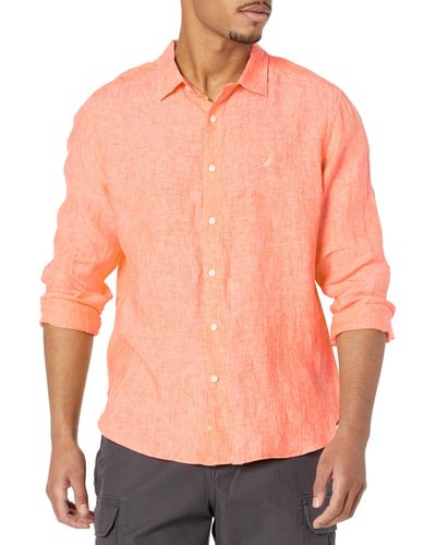 Nautica Linen Shirt - Orange