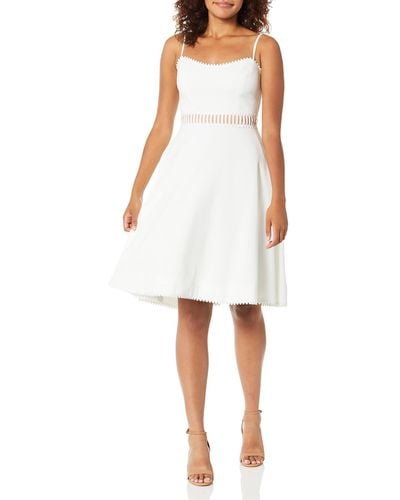Dress the Population Harlow Sleeveless Fit & Flare Short Party Dress Dress - White